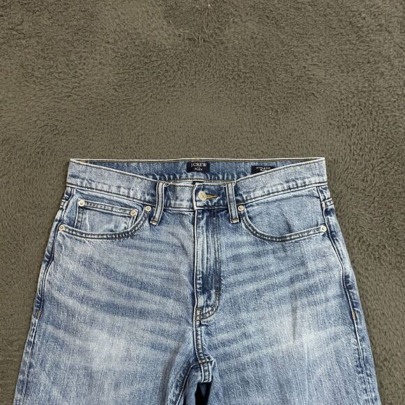 J Crew Jeans Mens 31x32 Blue Athletic Slim Fit Light Wash Stretch Denim Casual - Picture 2 of 13